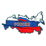 Магнит карта России, флаг России