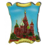 Магнит 022-02-19  свиток декоративный рельефный "Москва...