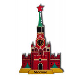 Магнит Кремль 3 Спасская башня малый деревянный