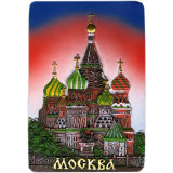 Магнит полистоун 022-08-19-1 прямоугольный рельефный, "Москва...