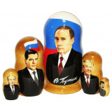 Матрешка политические лидеры Путин мал.