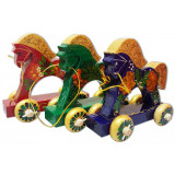 Игрушка деревянная лошадка на колесиках