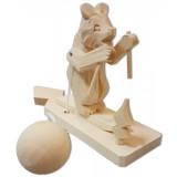 Богородская игрушка Мишка лыжник