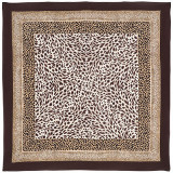 Платок Павловопосадский шелковый крепдешин, 89 x 89 847-17 Ягуар