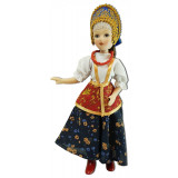 Кукла фарфоровая праздничный летний костюм, Ярославская Губерния