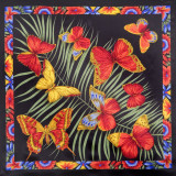 Платок Павловопосадский шелковый атлас, 89 x 89 1137-18 Фиджи