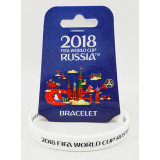 Чемпионат мира по футболу 2018 браслет белый, резиновый