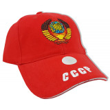 Головной убор Бейсболка Герб СССР, красная