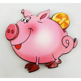 Магнит деревянный свинья копилка, символ 2019 года!