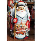 Новый Год и Рождество резная деревянная игрушка Дед Мороз...